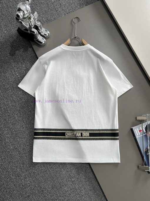Arrived The Next DayDior 2025 New Patch Embroidered Letter Logo Back Plush Foam Stripe Unisex S nch52qua - Image 3