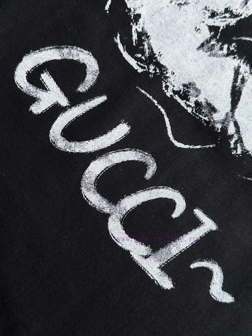 Arrived The Next DayGUCCI 2025 New Graffiti Double G Logo Men's And Women's Short Sleeved T-shi 328bgqx8 - Image 7