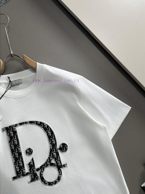 Arrived The Next DayDior 2025 New Patch Embroidered Letter Logo Back Plush Foam Stripe Unisex S nch52qua - Image 5