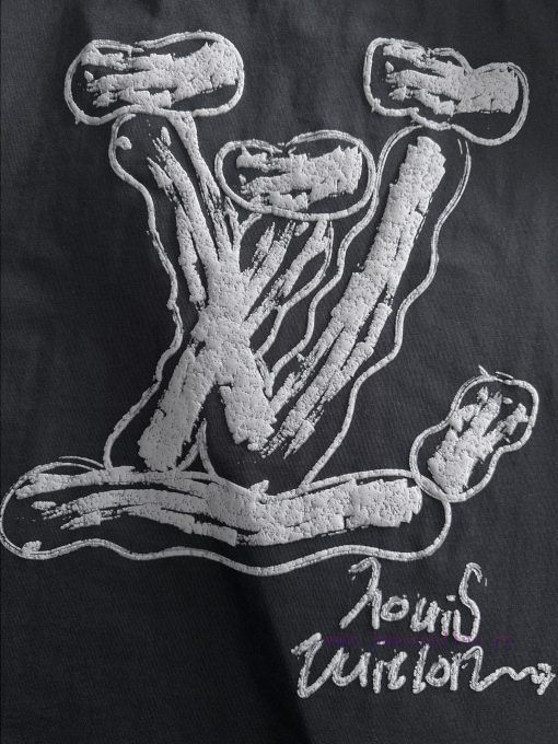 Arrived The Next DayLV Donkey Home 2025 New Plush Foam Crack Letter Logo Unisex Short Sleeved T u0a1cr3r - Image 6