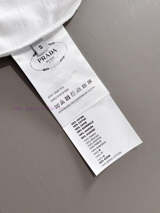 Arrived The Next DayPRADA 2025 New Patchwork Pocket Back Shield Letter Logo Unisex Short Sleeve hrhbdyt9 - Image 9