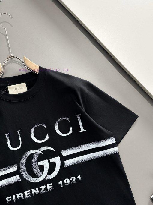 Arrived The Next DayGUCCI 2025 New Double G Stripe Letter Logo Men's And Women's Same Short Sle qyhmfe26 - Image 5