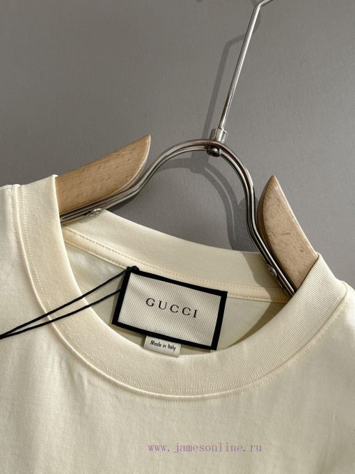 Arrived The Next DayGUCCI 2025 New Double G Stripe Letter Logo Men's And Women's Same Short Sle epmyayii - Image 4