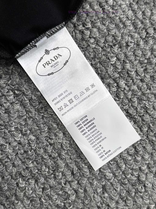 Arrived The Next DayPRADA 2025 New Fabric Splicing Custom Leather Seal Letter Logo Unisex Short xumce1k3 - Image 9
