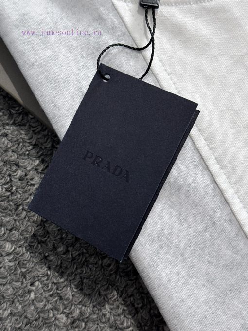 Arrived The Next DayPRADA 2025 New Fabric Splicing Custom Leather Seal Letter Logo Unisex Short jbyn1by1 - Image 7