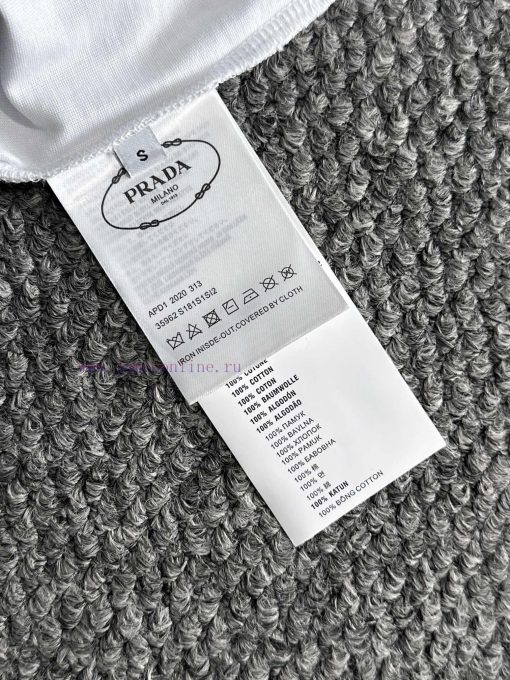 Arrived The Next DayPRADA 2025 New Fabric Splicing Custom Leather Seal Letter Logo Unisex Short jbyn1by1 - Image 8