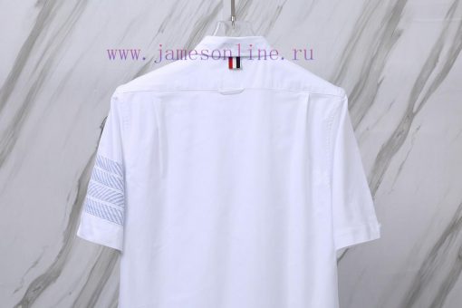 Product Code T07TB New Oxford Spinning Single Sleeve Twill Four Row Bar Short Sleeve ShirtTom B aokunemm - Image 5