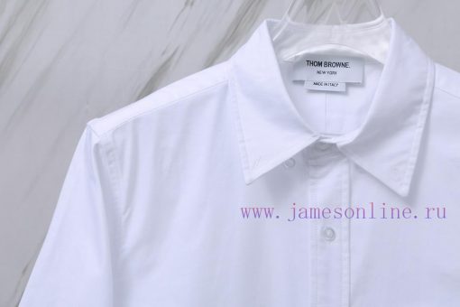 Product Code T07TB New Oxford Spinning Single Sleeve Twill Four Row Bar Short Sleeve ShirtTom B aokunemm - Image 6