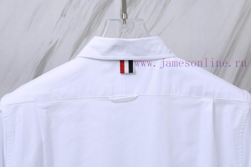 Product Code T07TB New Oxford Spinning Single Sleeve Twill Four Row Bar Short Sleeve ShirtTom B aokunemm - Image 7