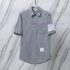 Item Number T98TB Thin Qian Brei Cloth Four Bar Short Sleeved ShirtTHOM BROWNE. Tom Brown TB Qi kvaeptjl