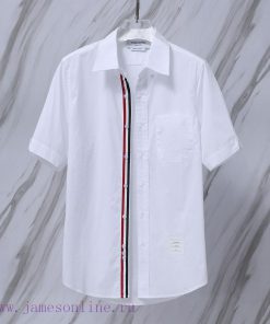 Product Code T83 Summer Poplin Fabric Short Sleeve Inner Placket RibbonTom Brown TB Summer Shor qqxmx06y