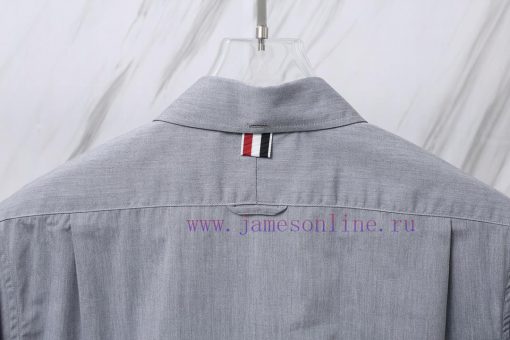 Item Number T98TB Thin Qian Brei Cloth Four Bar Short Sleeved ShirtTHOM BROWNE. Tom Brown TB Qi kvaeptjl - Image 8