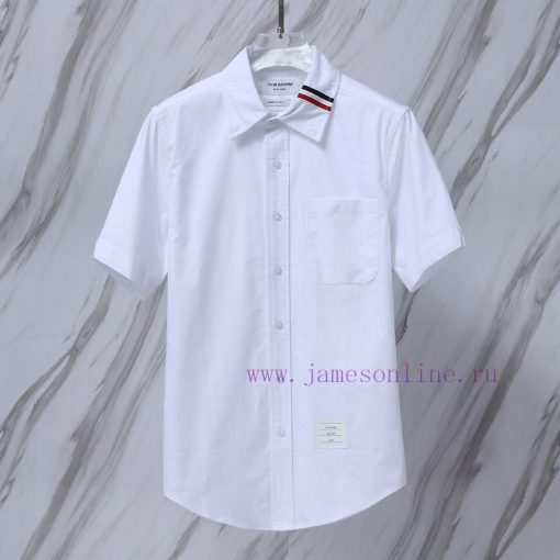 Item Number T29 TB Collar Woven Oxford Spinning Short Sleeved ShirtTHOM BROWNE. Tom Brown TB Co ui7x9npa - Image 2