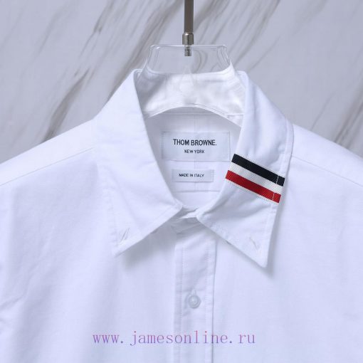 Item Number T29 TB Collar Woven Oxford Spinning Short Sleeved ShirtTHOM BROWNE. Tom Brown TB Co ui7x9npa - Image 6
