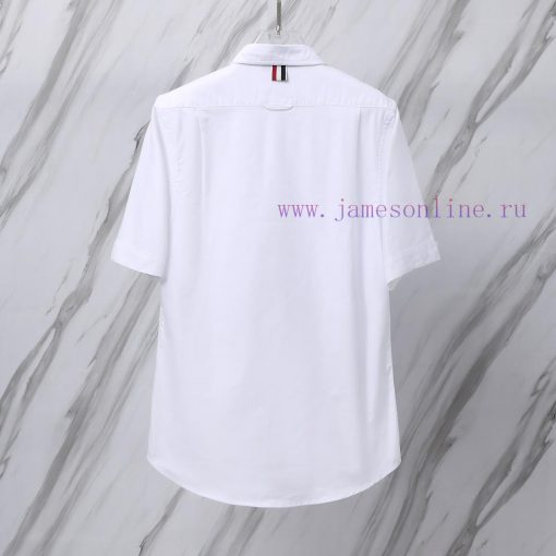 Product Code T25TB Summer New Dog Embroidered Sled Pattern Short Sleeve ShirtTHOM BROWNE Tom Br yxassfno - Image 3