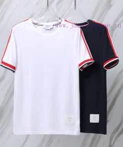 Item T06TB Beaded Shoulder Wrap Cuff Round Neck T-shirtTHOM BROWNE Tom Brown TB Beaded Fabric 2 ldps7w5a
