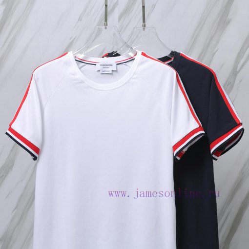 Item T06TB Beaded Shoulder Wrap Cuff Round Neck T-shirtTHOM BROWNE Tom Brown TB Beaded Fabric 2 ldps7w5a - Image 8
