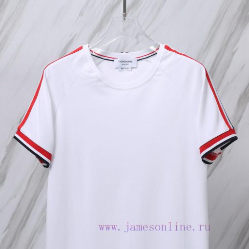 Item T06TB Beaded Shoulder Wrap Cuff Round Neck T-shirtTHOM BROWNE Tom Brown TB Beaded Fabric 2 ldps7w5a - Image 9