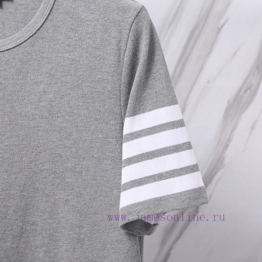 Item Number T08TB Round Neck Color Woven Four Bar Bead Ground T-shirtTHOM BROWNE Tom Brown TB B d852aa3t - Image 8
