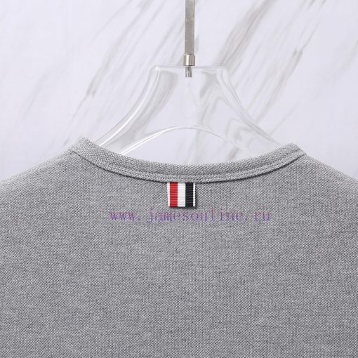 Item Number T08TB Round Neck Color Woven Four Bar Bead Ground T-shirtTHOM BROWNE Tom Brown TB B d852aa3t - Image 9