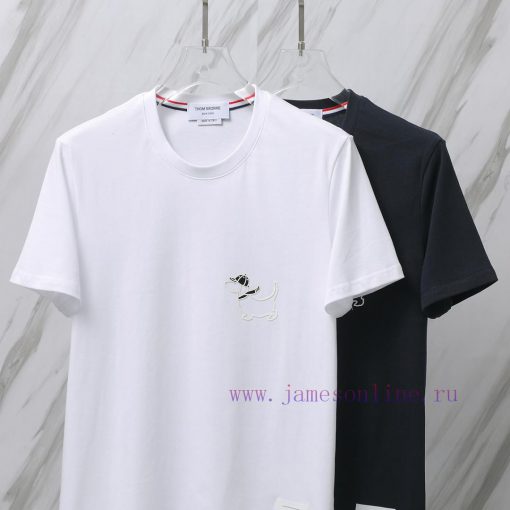 Product Code A003TB Front Chest Puppy Pattern Plain Round Neck T-shirtTom Brown TB Front Chest pjt4uc0e - Image 7