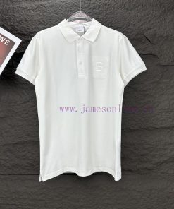 Burberry 2024 New Embroidered Letter Couple Style Polo ShirtThe Original Pearl Cotton Material q43mrt65