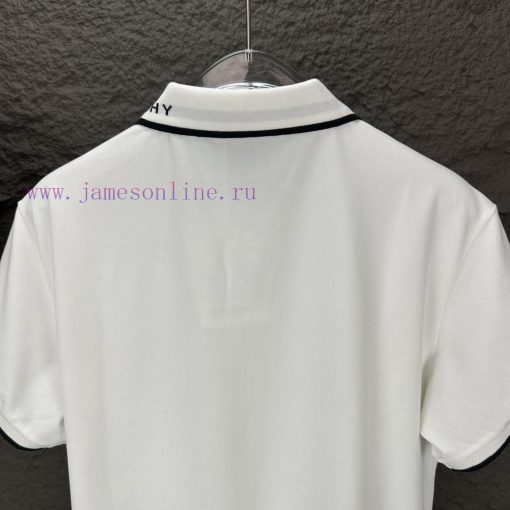 Givenchy 2024 New Embroidered Logo Couple Style Lapel Polo ShirtThe Original Pearl Cotton Mater gvv2yf94 - Image 8