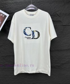 Dior 2024 New Embroidery 🪡 Letter Logo Couple's Short Sleeved T-shirtOriginal Fabric With Digit l1cqvh2y