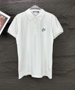 LV Louis Vuitton 2024 New Embroidered Letters 🧷 Couple Style Lapel Polo ShirtThe Original Pearl 6l5l1pcw