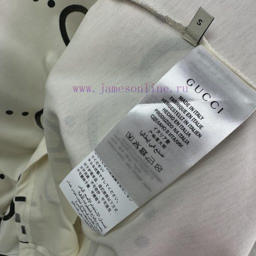 Gucci 2024 New Full Print Logo Couple's Short Sleeved T-shirtOriginal Fabric With Digital Direc tpn4ur5w - Image 7