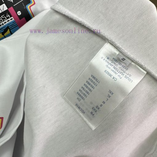 LV Louis Vuitton 2024 New Band Pattern Couple Short Sleeved T-shirtOriginal Fabric With Digital 3m1ttc3d - Image 7