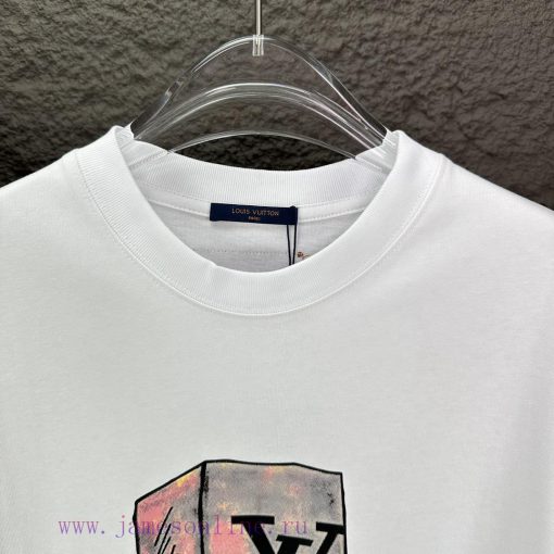 LV Louis Vuitton 2024 New Small Character Letter Logo Couple Short Sleeved T-shirtOriginal Fabr 5qw5kjdb - Image 3