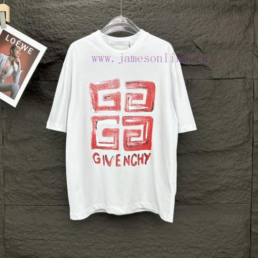 Givenchy 2024 New Letter Logo Couple's Short Sleeved T-shirtOriginal Fabric With Digital Direct e8nuptee - Image 2