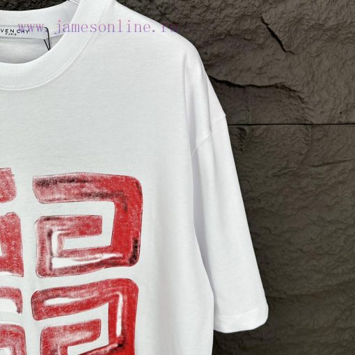 Givenchy 2024 New Letter Logo Couple's Short Sleeved T-shirtOriginal Fabric With Digital Direct e8nuptee - Image 4