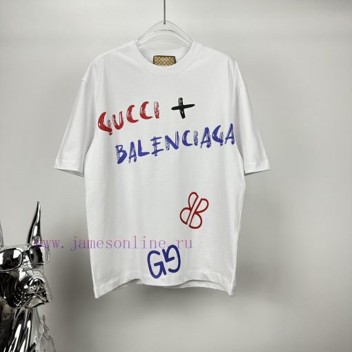 Gucci 2024 New Letter Logo Printed Couple's Short Sleeved T-shirtOriginal Fabric With Digital D 65zphd94