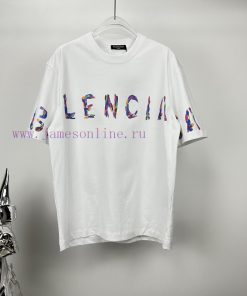 Parisian Maison 2024 New Colorful Letter Logo Couple's Short Sleeved T-shirtOriginal Fabric Wit t2omf98c
