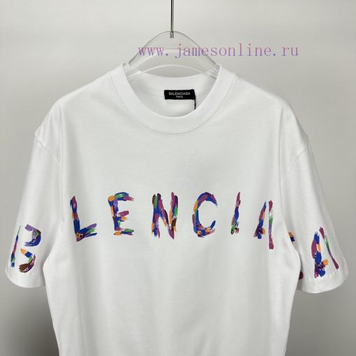 Parisian Maison 2024 New Colorful Letter Logo Couple's Short Sleeved T-shirtOriginal Fabric Wit t2omf98c - Image 5