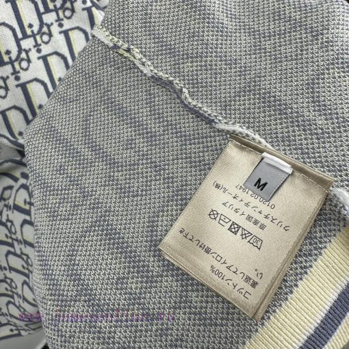 Dior 2024 New Jacquard Full Print Logo Couple's Knitted Round Neck Short SleeveBoth Men And Wom fz8u4c1k - Image 7