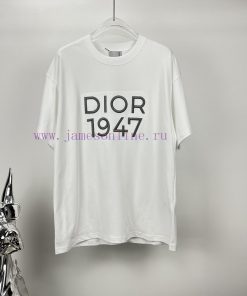 Dior 2024 New Ten Thousand Needle Embroidery 🪡 Letter Couple Short Sleeved T-shirtOriginal Fabr 12kmedyc
