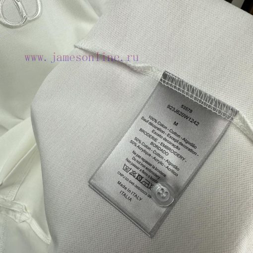 Dior 2024 New Embroidered Logo Couple's Lapel Polo ShirtThe Original Pearl Cotton Material Used vjsi0fir - Image 7