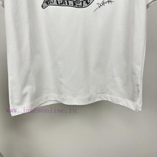 Dior 2024 New Hat Logo Pattern Couple's Short Sleeved T-shirtOriginal Fabric With Digital Direc 8yq87ooh - Image 6