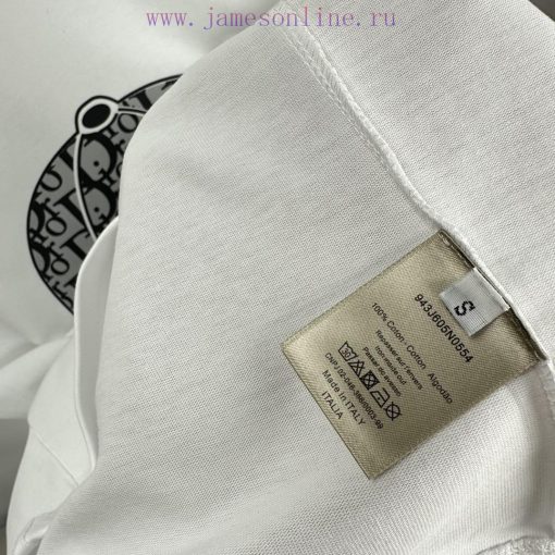 Dior 2024 New Hat Logo Pattern Couple's Short Sleeved T-shirtOriginal Fabric With Digital Direc 8yq87ooh - Image 8