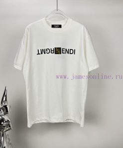 Fendi 2024 New Letter Logo Couple's Short Sleeved T-shirtOriginal Fabric With Digital Direct Pr 8esqa4k8