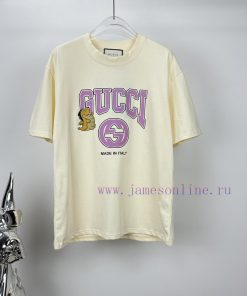 Gucci 2024 New Dinosaur 🦖 Letter Logo Couple's Short Sleeved T-shirtOriginal Fabric With Digita 8y804toz