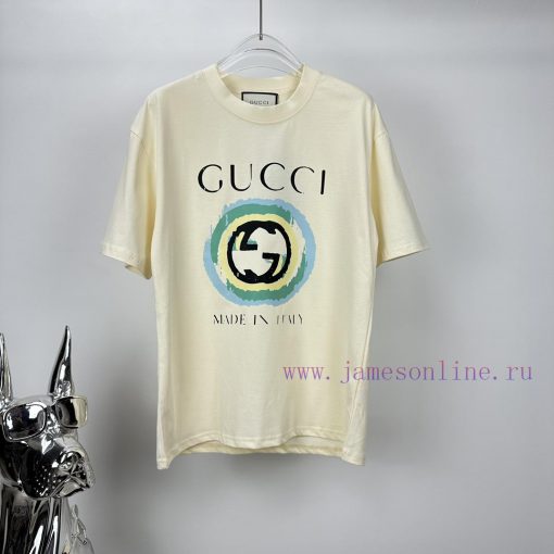 Gucci 2024 New Letter Logo Couple's Short Sleeved T-shirtOriginal Fabric With Digital Direct Pr rwafoetw - Image 2