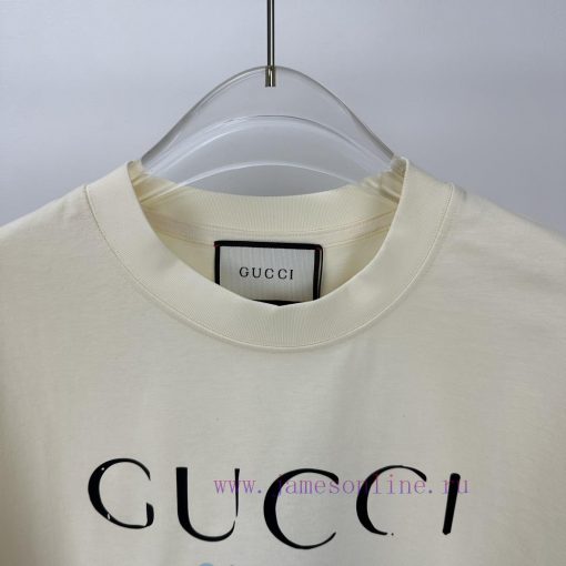 Gucci 2024 New Letter Logo Couple's Short Sleeved T-shirtOriginal Fabric With Digital Direct Pr rwafoetw - Image 3