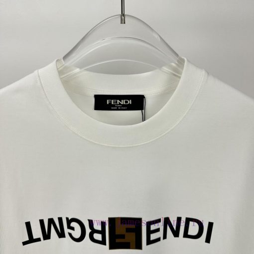 Fendi 2024 New Letter Logo Couple's Short Sleeved T-shirtOriginal Fabric With Digital Direct Pr 8esqa4k8 - Image 3