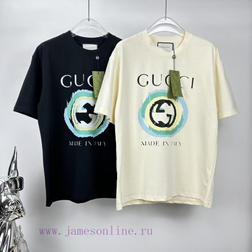 Gucci 2024 New Letter Logo Couple's Short Sleeved T-shirtOriginal Fabric With Digital Direct Pr rwafoetw - Image 10