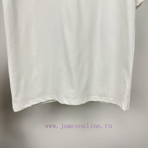 Parisian Maison 2024 New Silver Powder Letter Logo Couple's Short Sleeved T-shirtOriginal Fabri sonj6o5p - Image 7
