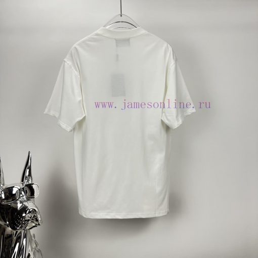 Parisian Maison 2024 New Silver Powder Letter Logo Couple's Short Sleeved T-shirtOriginal Fabri sonj6o5p - Image 9